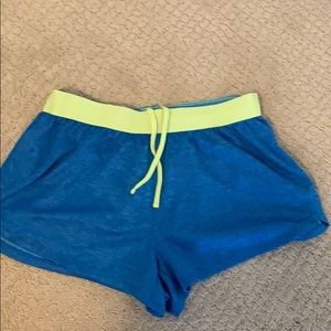 Blue athletic shorts